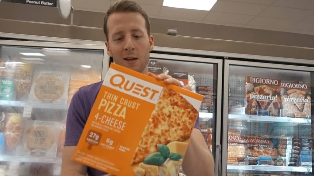 Quest 4-Cheese Thin Crust Pizza Quest pizza's are a decent option for delicious pizza while on a keto diet. They are easy to find at any target!