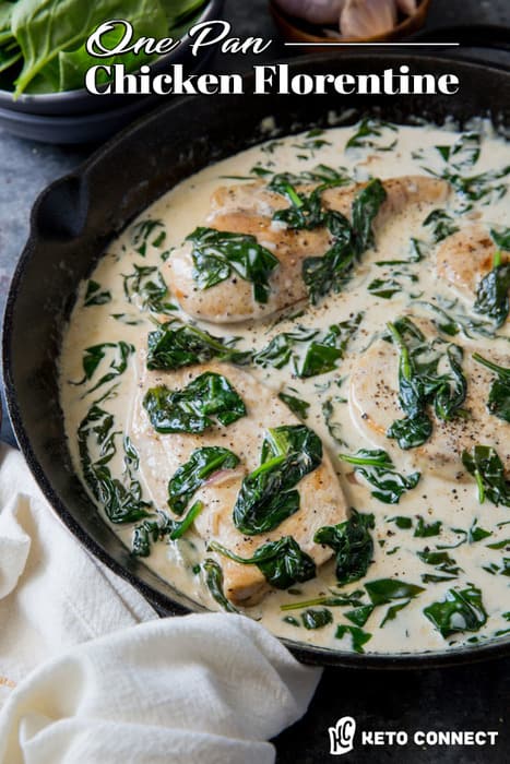 This Chicken Florentine recipe is creamy, hearty and transforms boring chicken breast and bland spinach into a delicious dinner everyone will love!