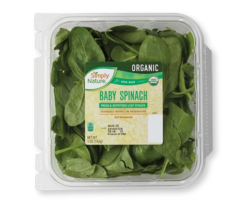 Simply Nature Organic Baby Spinach 