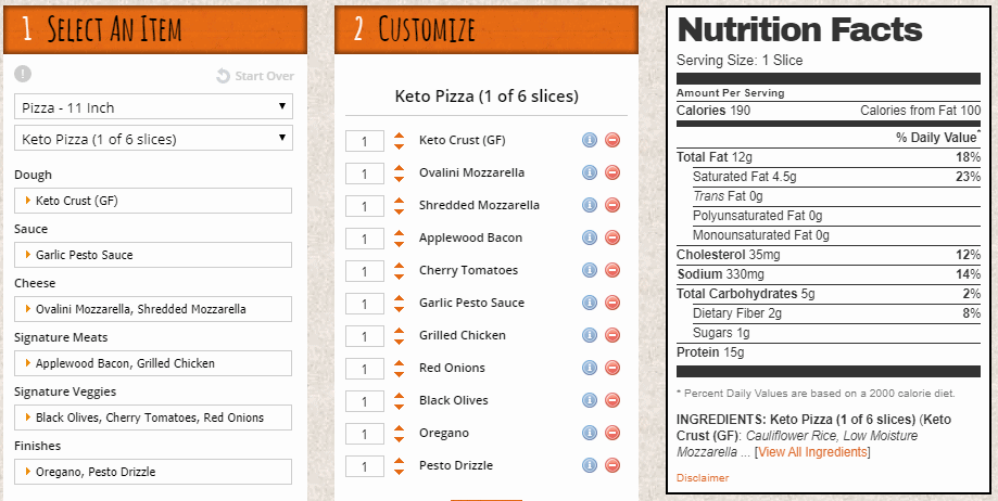 blaze pizza keto our custom keto pizza order from blaze pizza