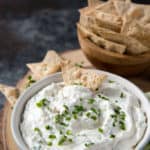 Completed and served french onion dip
