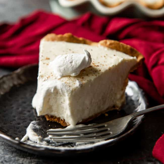 eggnog pie eggnog pie served for dessert