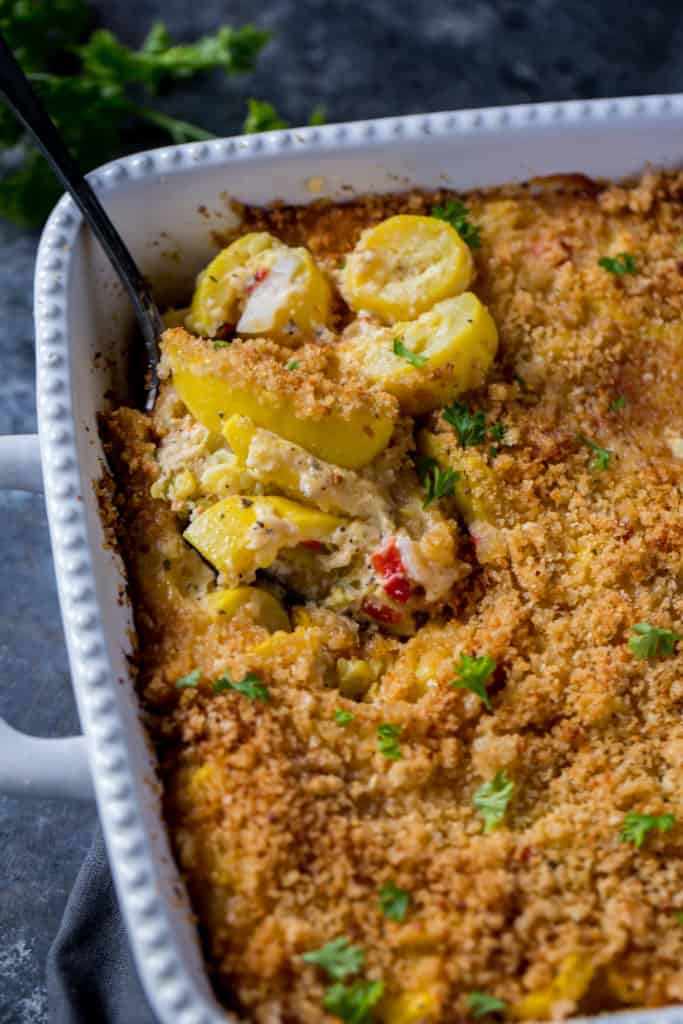 Low Carb Casserole | Squash, Bacon And Pimentos!