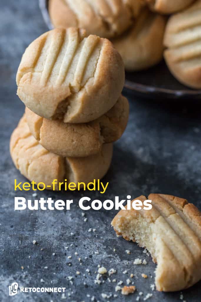 Pin for keto-friendly butter cookies