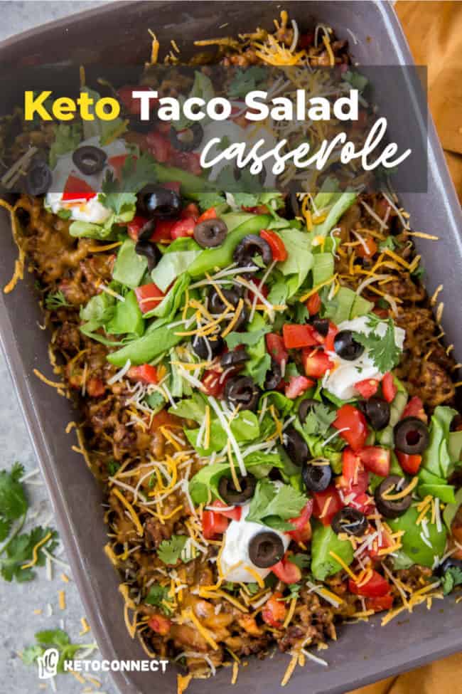 Easy Keto Taco Salad Casserole 3g Carbs! KetoConnect