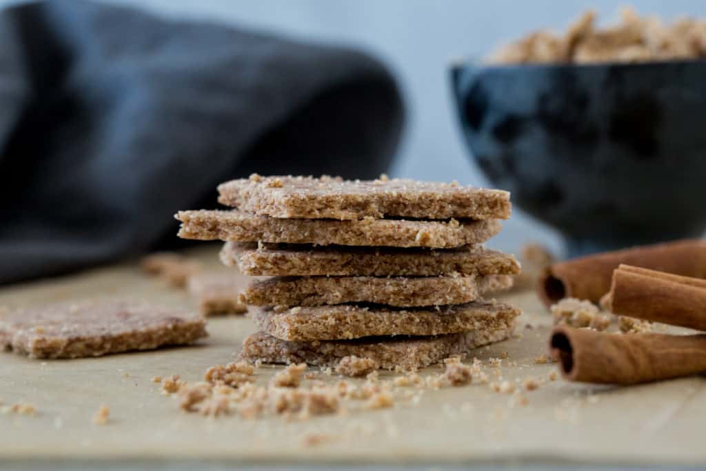 Keto Crackers stack of keto graham crackers