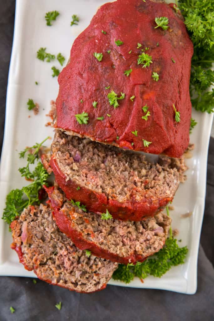 Keto Meatloaf after cooling meatloaf