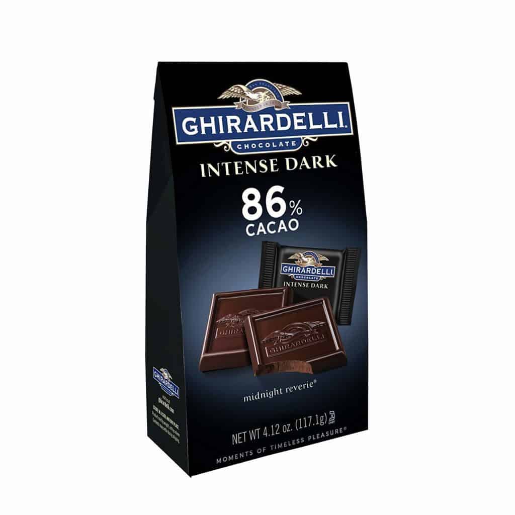 keto chocolate Ghiradelli Dark Chocolate Squares