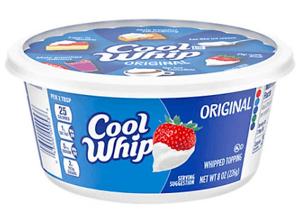 is cool whip keto container of original high carb version