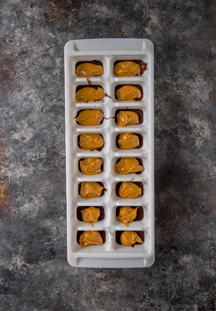 keto peanut butter cups next layer added prior to going into the freezer