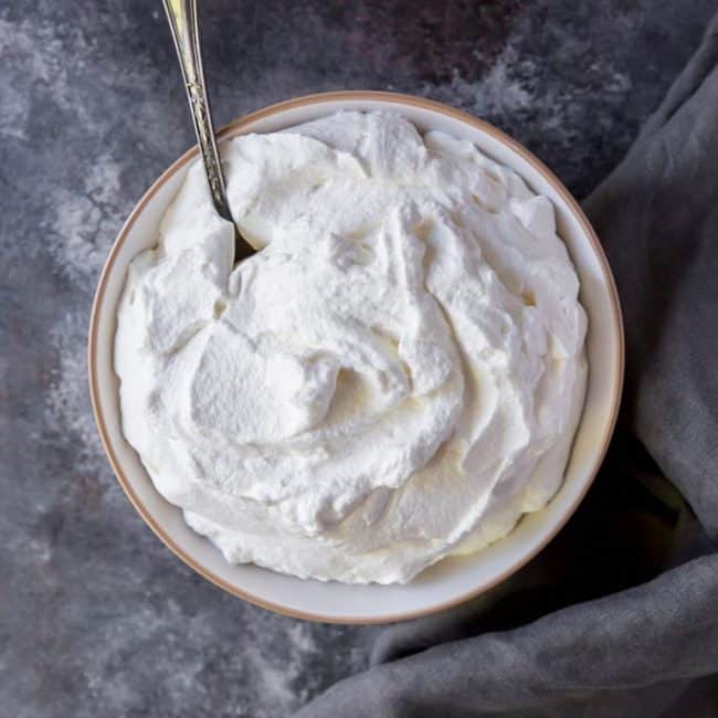 is cool whip keto bowl of completed recipe with serving spoon