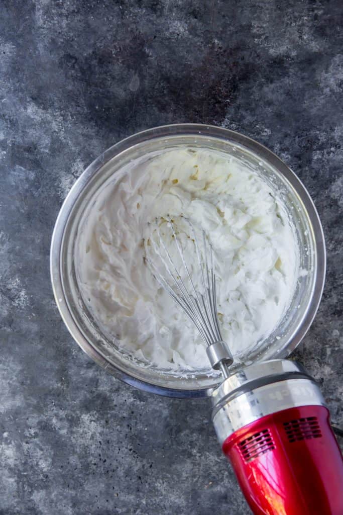 cold bowl and mixer used in recipe