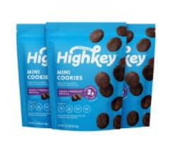 three packages of high key cookies