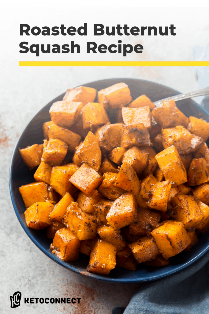 full bowl of butternut squash with cinnamon