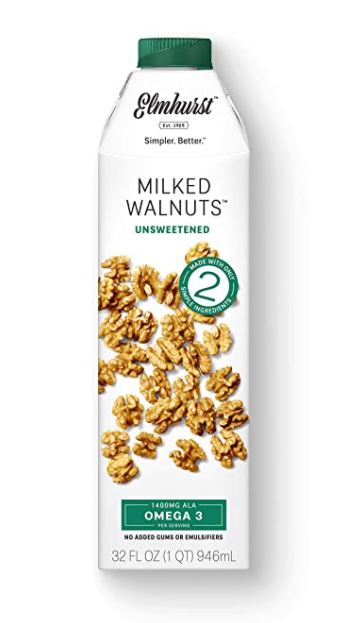 simple container of milked walnuts