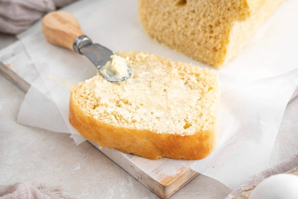 best keto bread Knife Resting on keto Bread