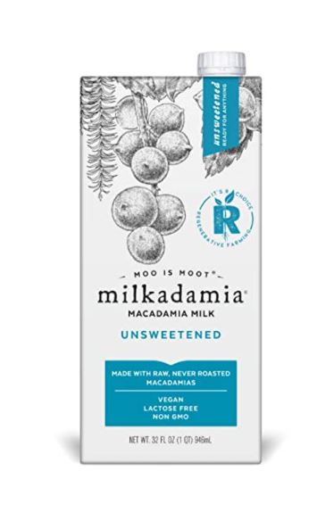 box of milkadamia brand macadamia nut milk