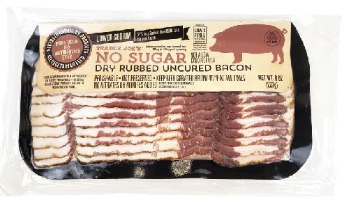 trader joe's keto No Sugar Dry Rubbed Uncured Bacon