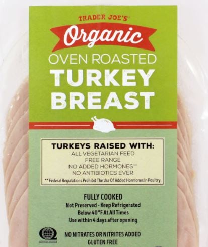 trader joe's keto Trader Joe’s Organic Oven Roasted Turkey Breast
