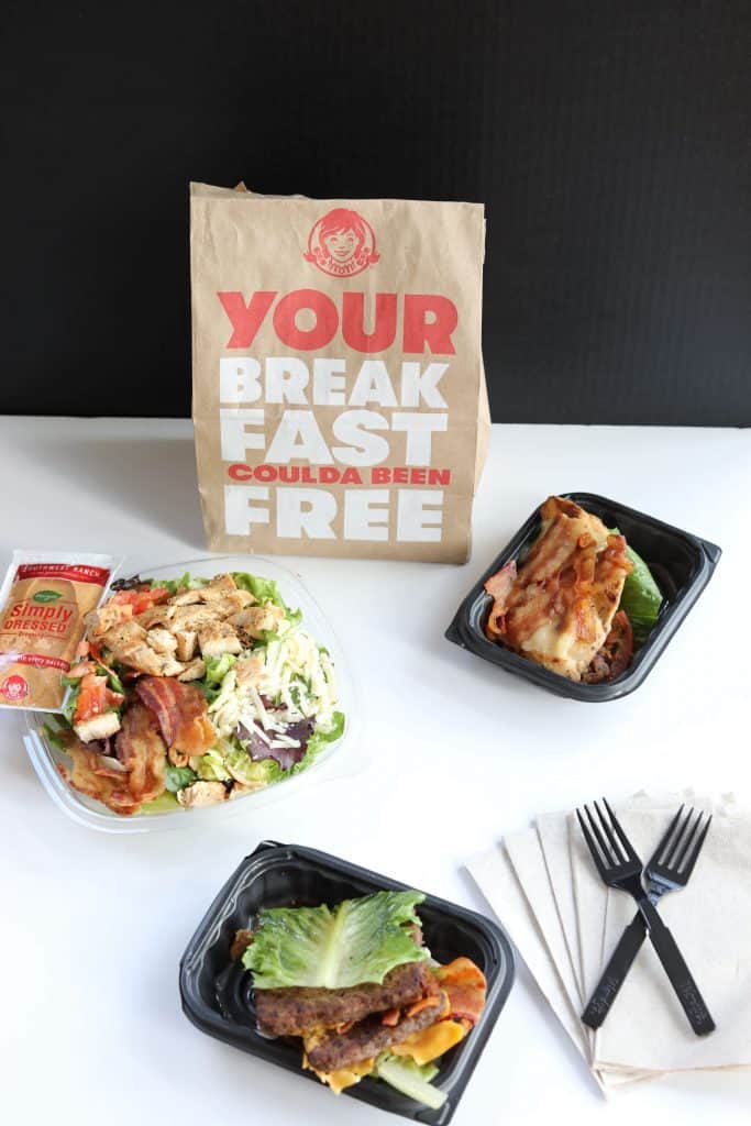 Wendy's meals along with napkins and forks