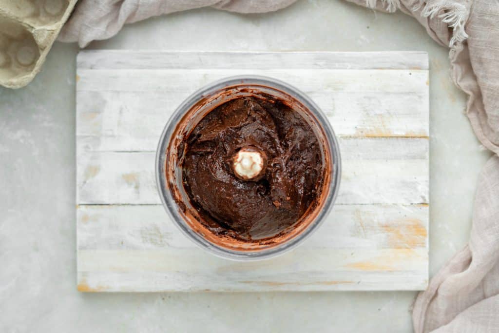 Keto Avocado Brownies Blended brownie batter