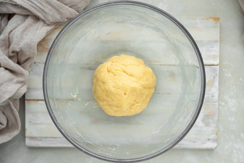 the fully formed dough should be easy to form by hand