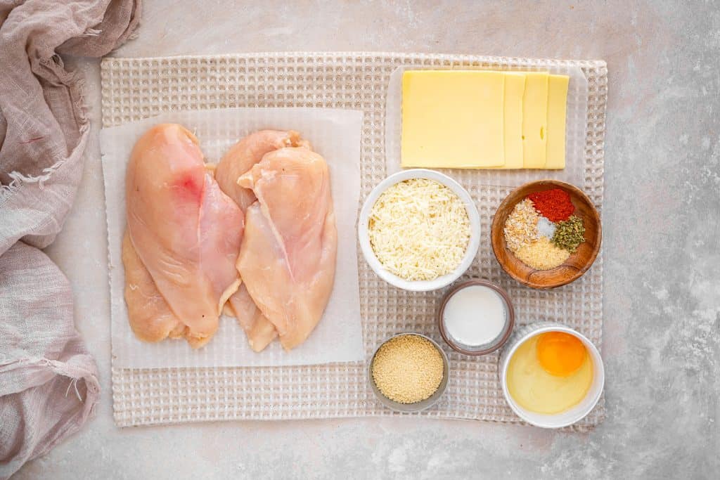 ingredients needed to make keto friendly chicken parmesan