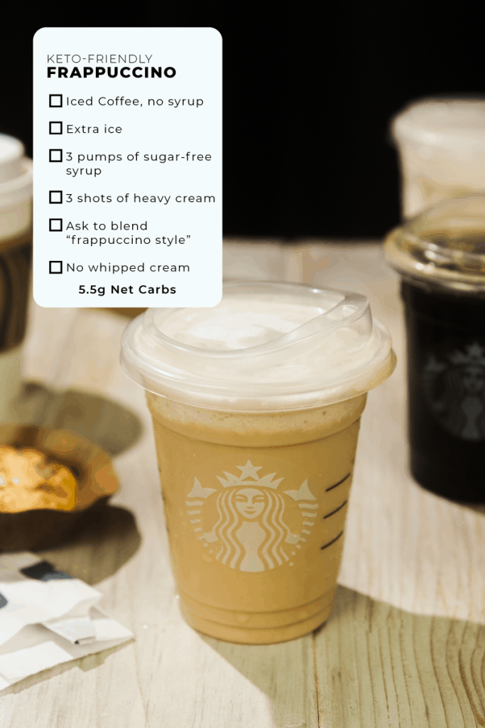 exact instructions for ordering a keto frappuccino from starbucks