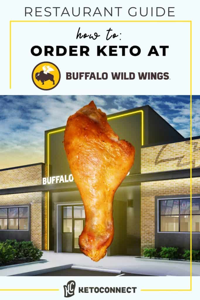 chicken wing in front of a buffalo wild wings restaurant
