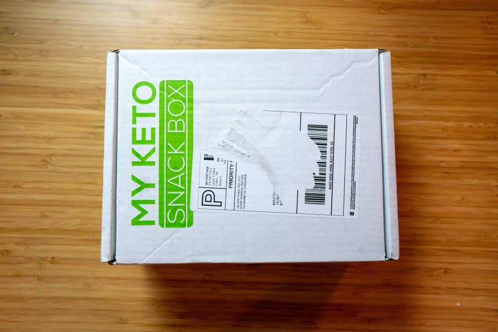 best keto subscription box my keto snack box unopened sitting on a table