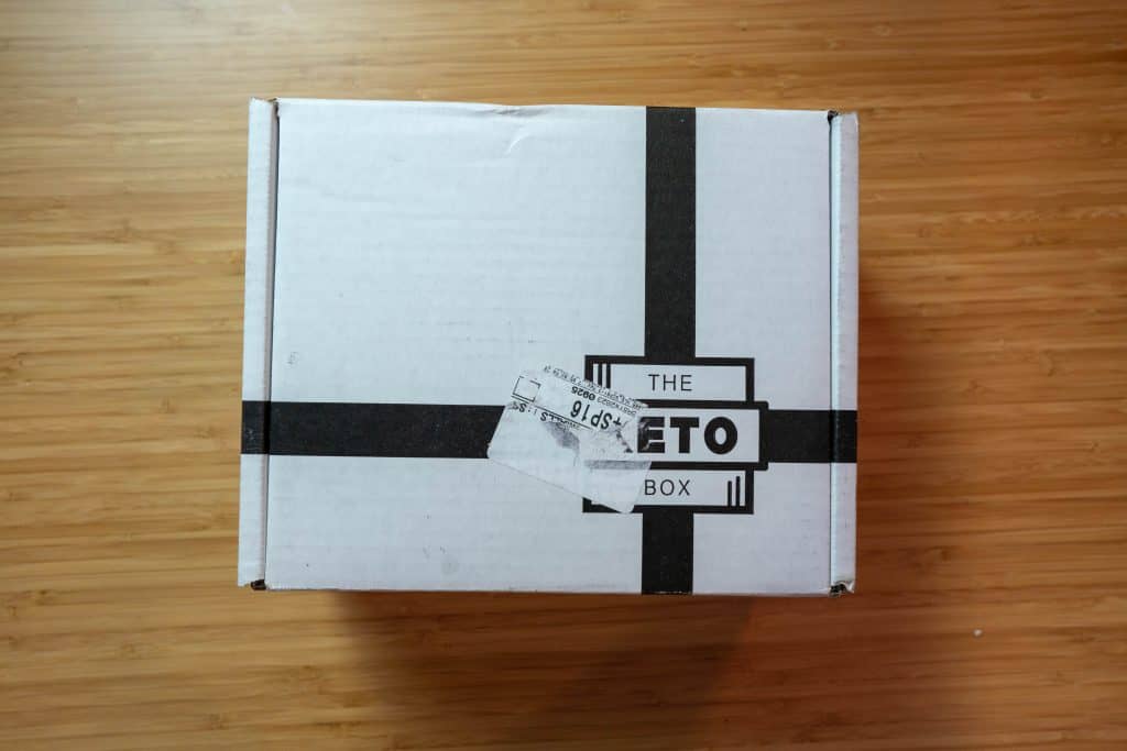 the keto box unopened on a table