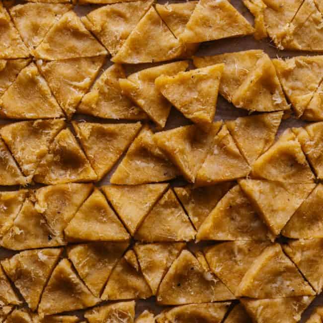 keto chips keto tortilla chips close up before being baked