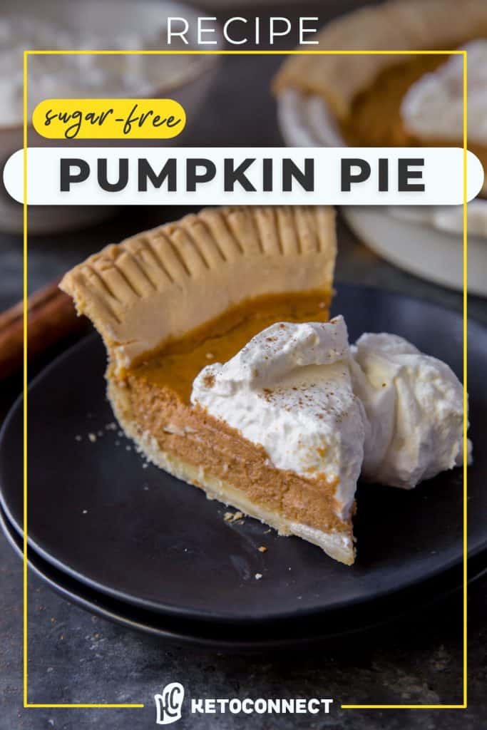 pumpkin pie slice on a plate with whipped cream