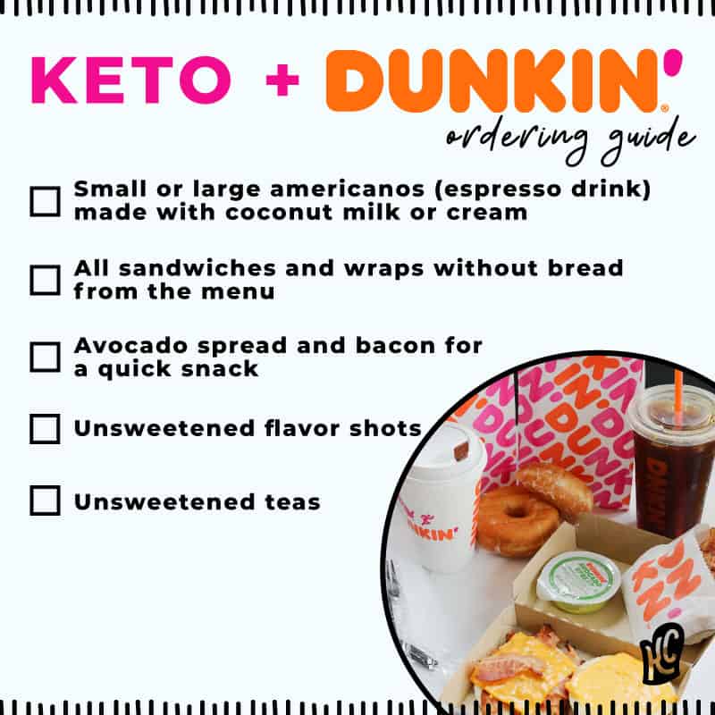 keto dunkin donuts checklist