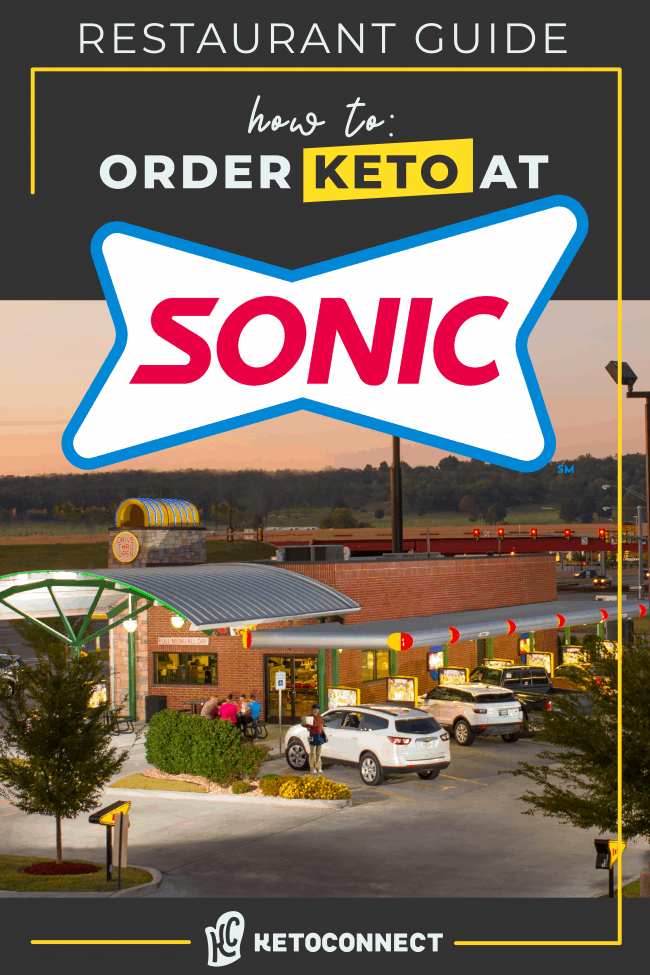 sonic logo in front of a sonic drive in restaurant