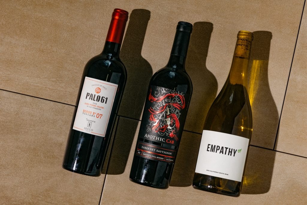 best wine for keto bottled on a tile floor