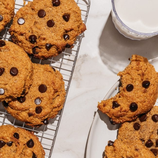 Keto Pumpkin Chocolate Chip Cookies