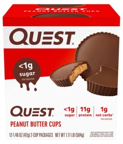 box of quest peanut butter cups