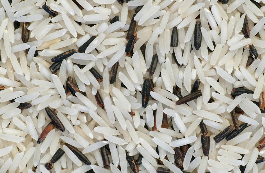 can you eat rice on keto close up of white and black rice grains