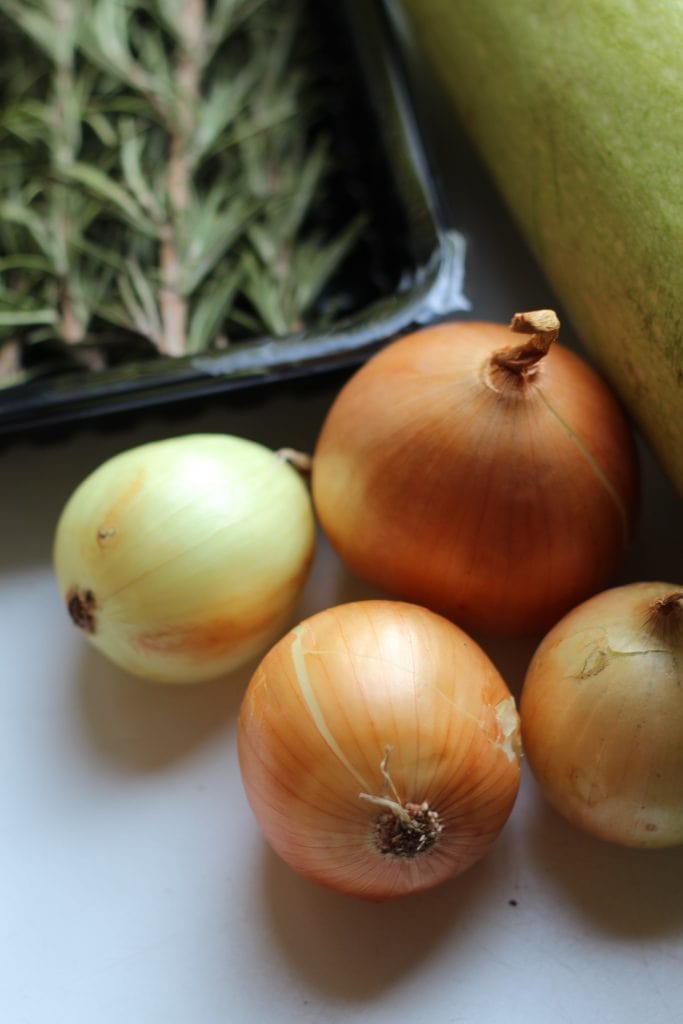 yellow onions for keto on a countertop