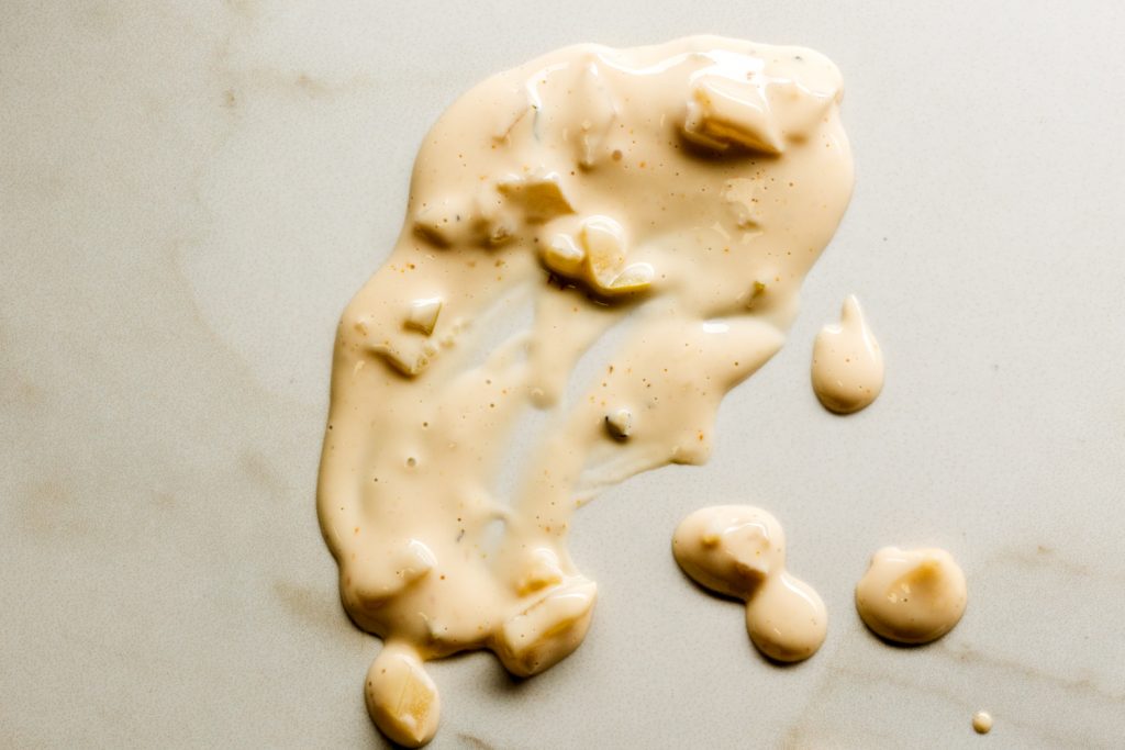 keto thousand island dressing Thousand island dressing spilled on marble