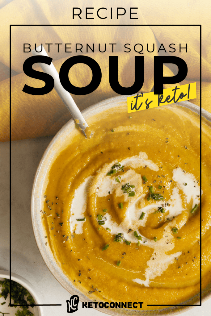 keto butternut squash soup low-carb butternust squash soup in the bowl closeup