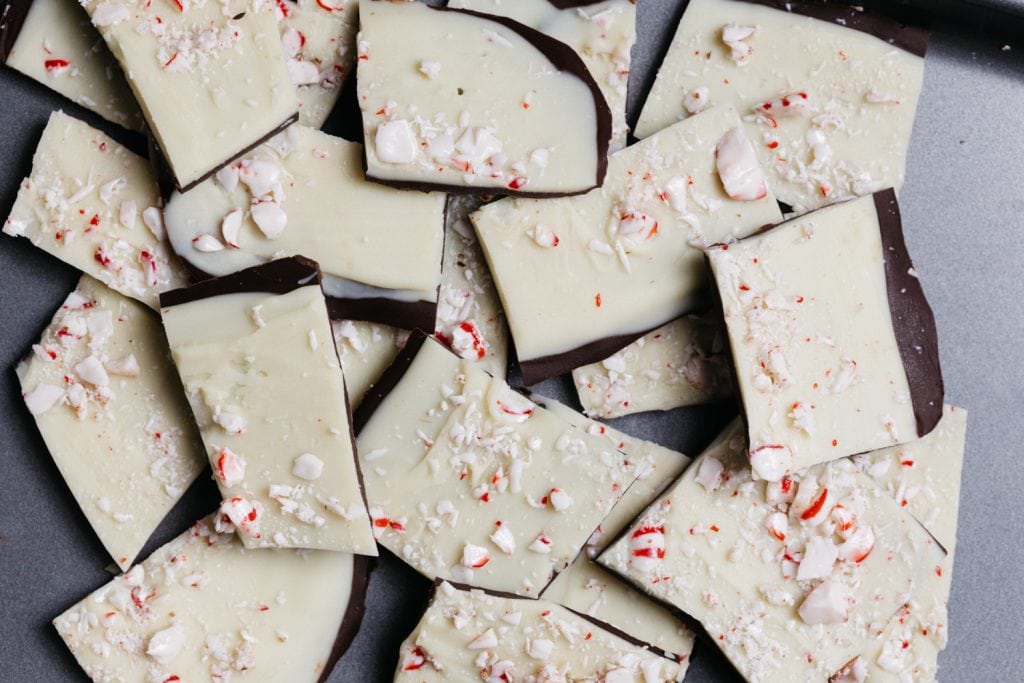 Keto Peppermint Bark bars of peppermint bark for keto diet