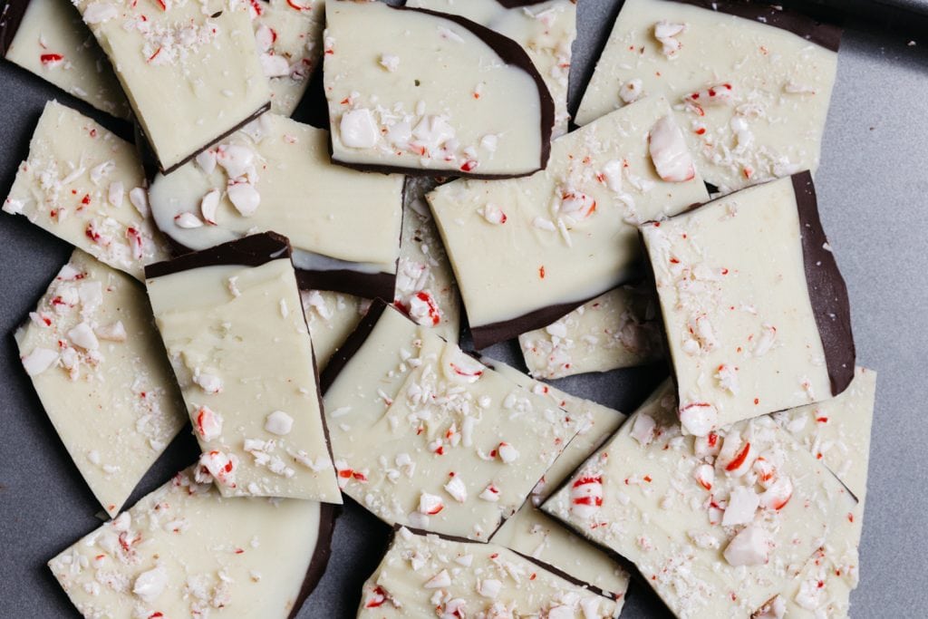 bars of peppermint bark for keto diet