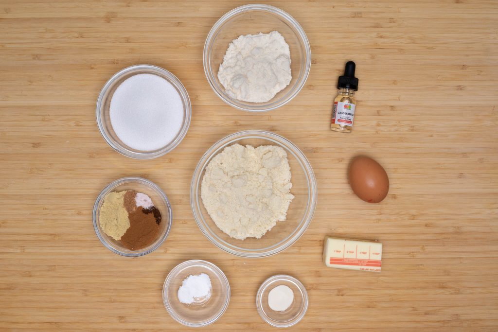 ingredients for making gingerbread cookies