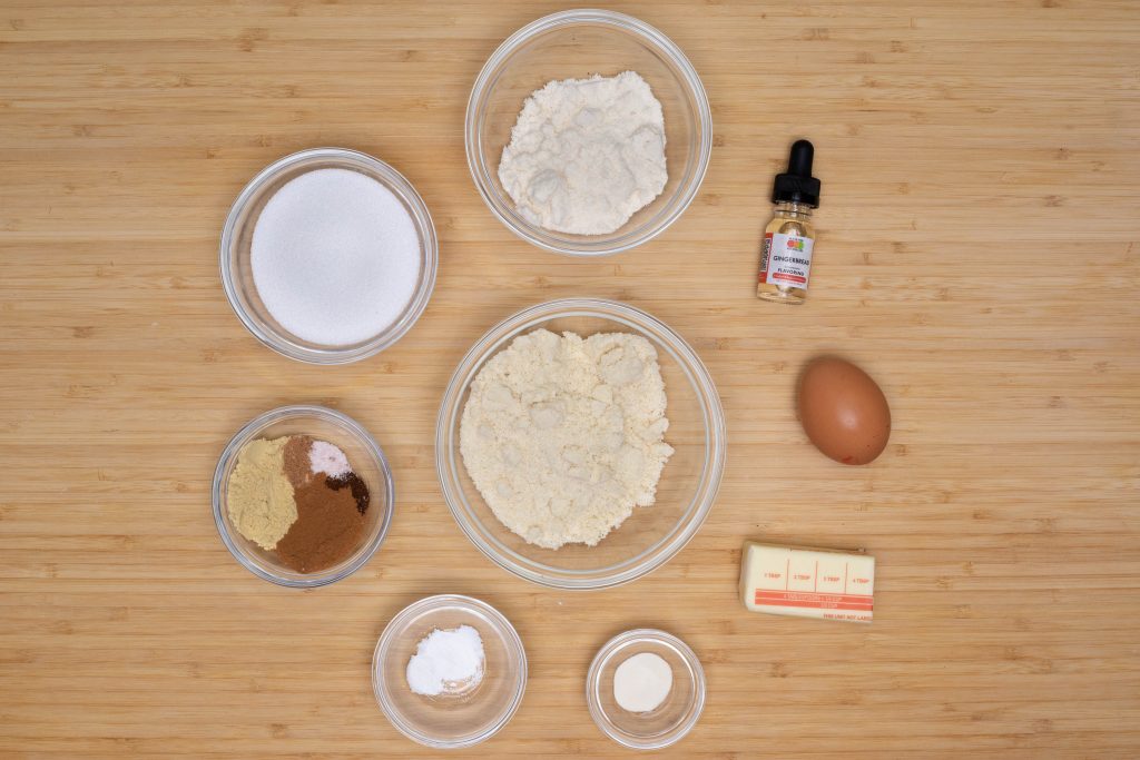 Keto Gingerbread Cookies ingredients for making gingerbread cookies
