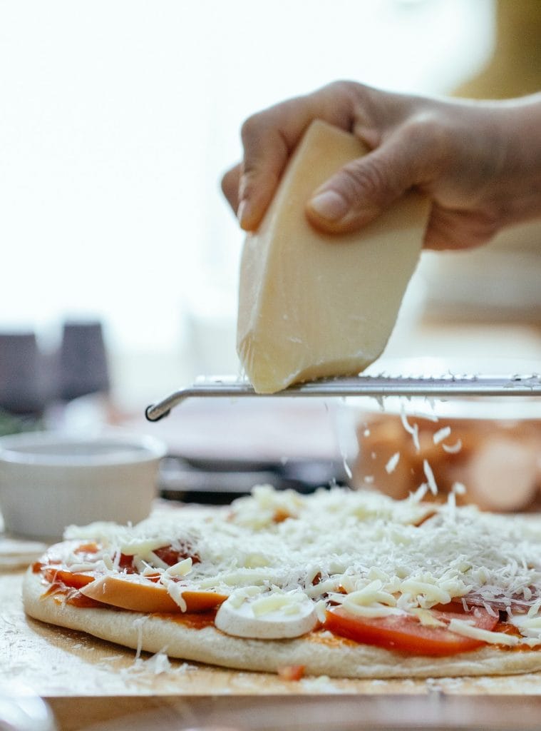 Dominos Keto pizza with parmesan cheese topping