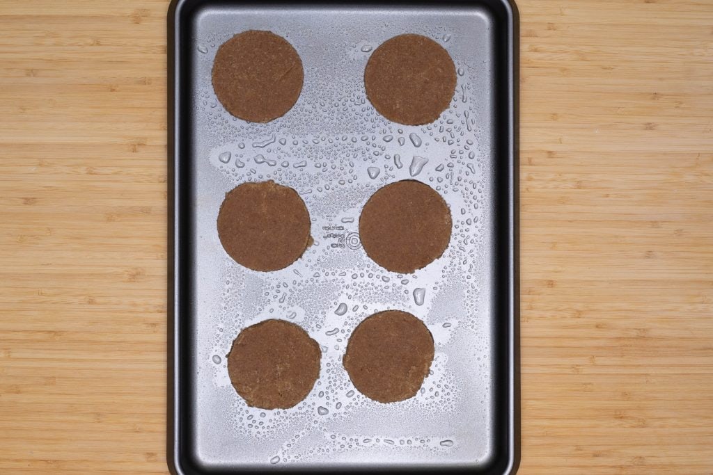 gingerbread-dough placed on a baking sheet