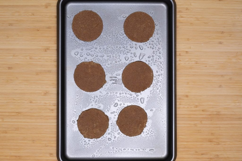 Keto Gingerbread Cookies gingerbread-dough placed on a baking sheet