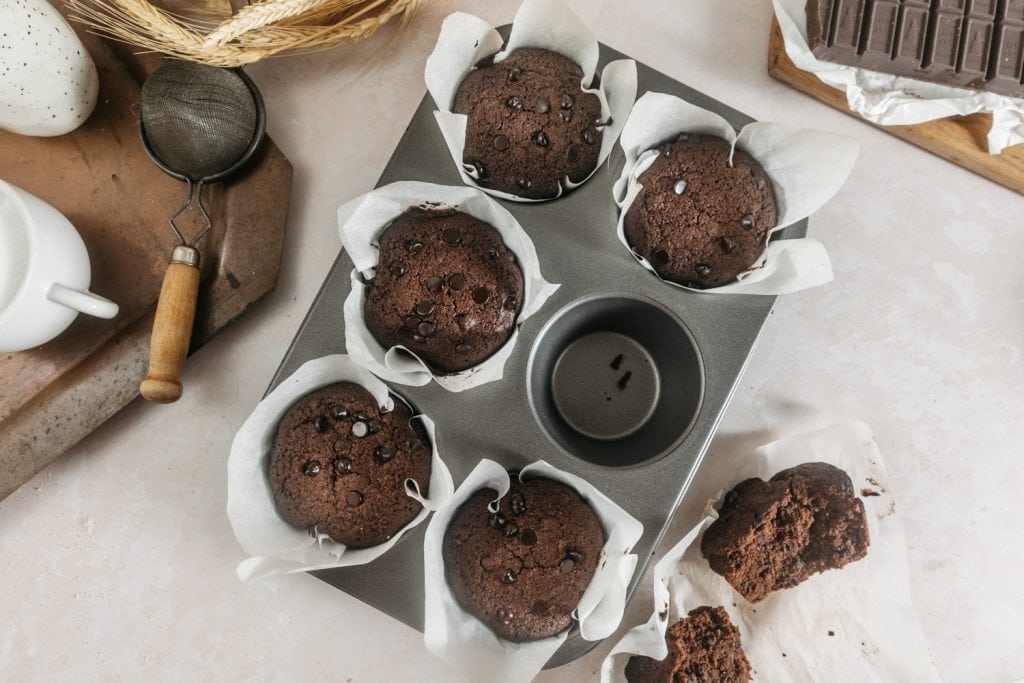 Moist Keto Chocolate Muffins